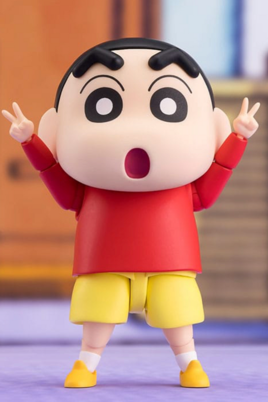 Figura Shinnosuke Nohara 9 cm – Crayon Shin-chan con brazos levantados