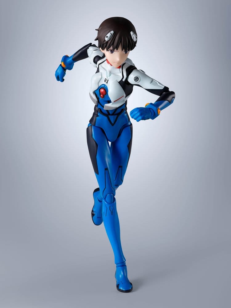 Figura articulada Shinji Ikari Evangelion S.H.Figuarts en pose dinámica