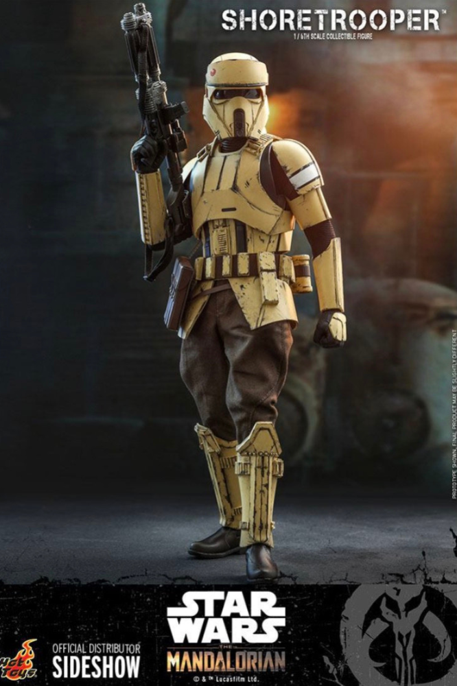 Figura Shoretrooper Hot Toys 1/6 30 cm Star Wars The Mandalorian con armadura detallada