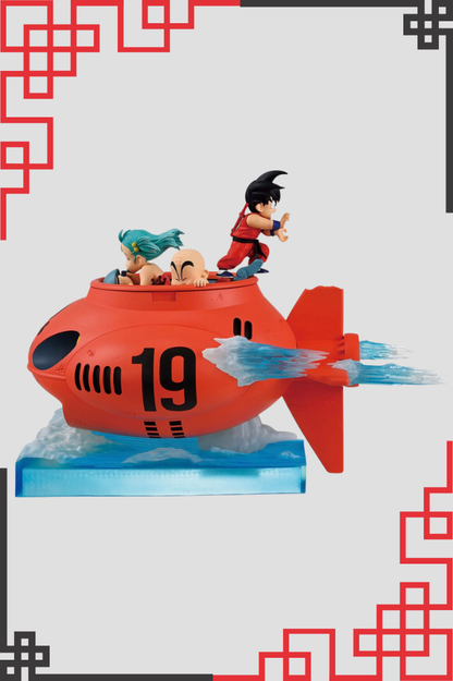 Figura Son Goku Bulma y Krillin vs Red Ribbon Ichibansho Banpresto inspirada en Dragon Ball clásico