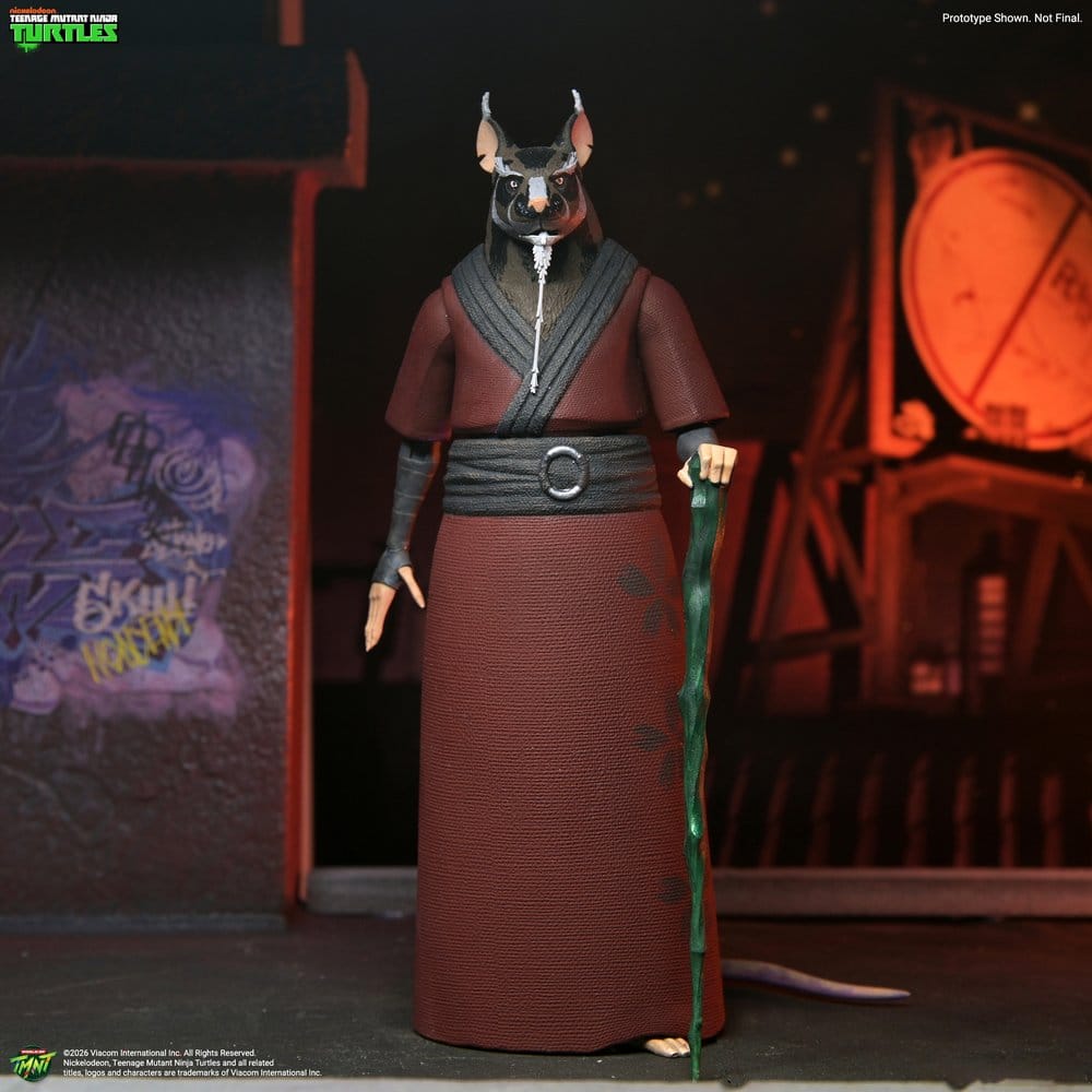 Figura de Splinter Ultimate NECA de Teenage Mutant Ninja Turtles 2012 con túnica y accesorios
