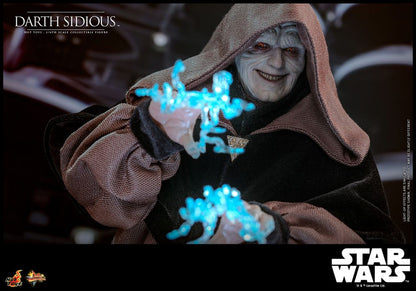 Figura articulada Darth Sidious Hot Toys escala 1/6 con accesorios