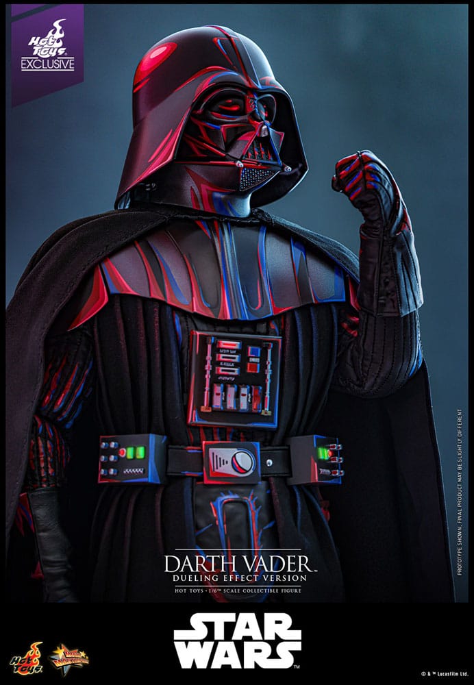 Figura DARTH VADER 1/6 Hot Toys con sable de luz y accesorios exclusivos – Star Wars Dueling Effect.