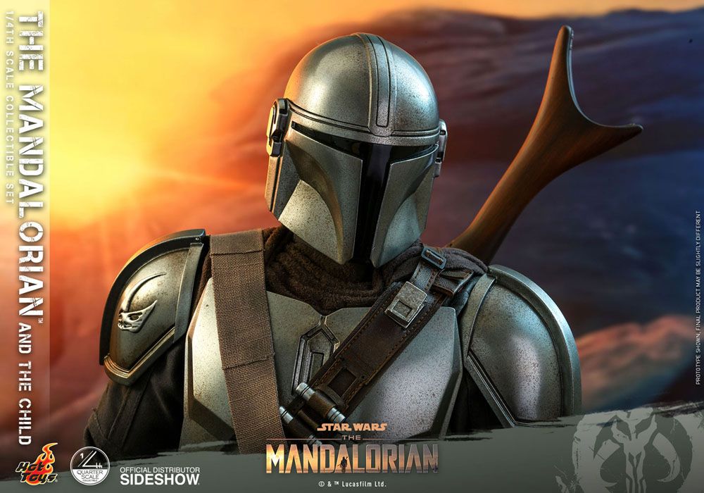 Caja de arte original Hot Toys The Mandalorian 46 cm presentación oficial