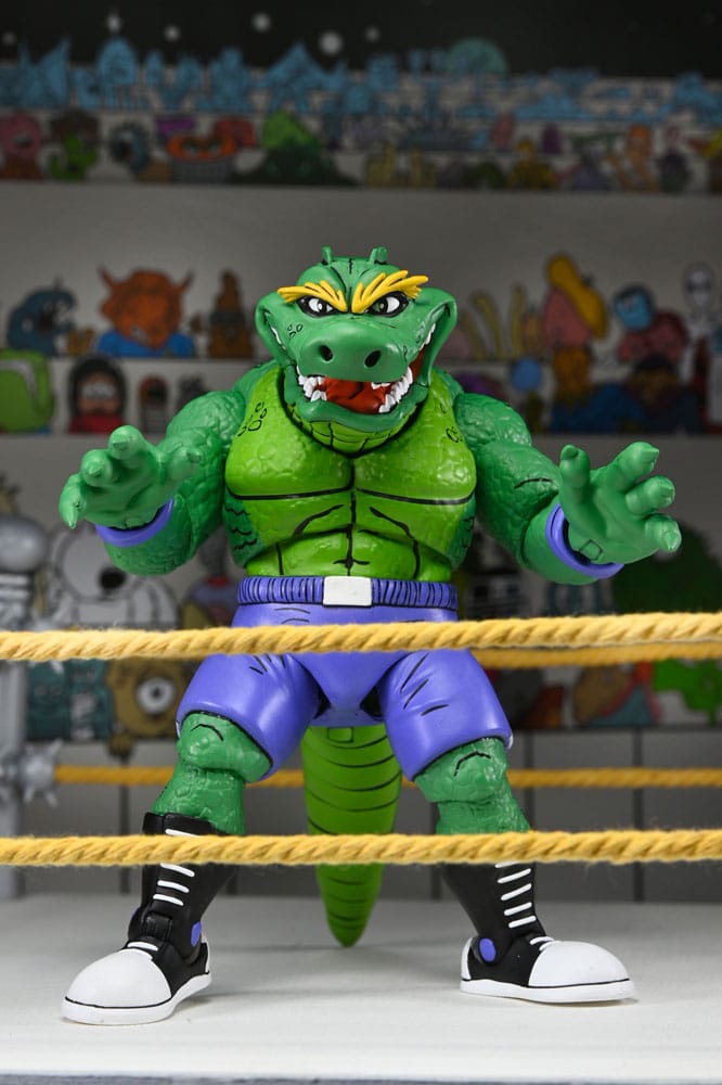 Stump Wrestling Leatherhead Figura NECA 18 cm Tortugas Ninja Archie Comics