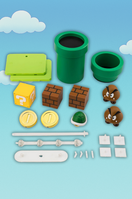 Set de accesorios Super Mario S.H.Figuarts con tuberías, bloques y monedas – Bandai Tamashii Nations