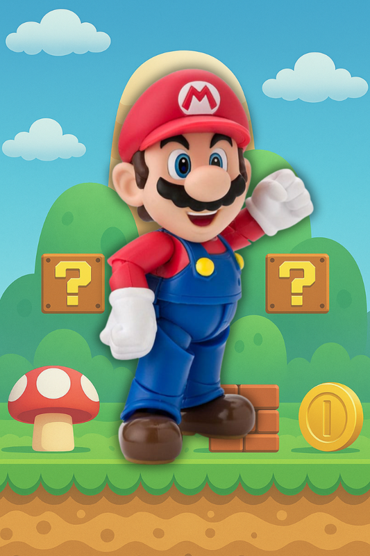 Figura articulada Super Mario S.H. Figuarts de Bandai con acabado detallado y licencia oficial Nintendo.