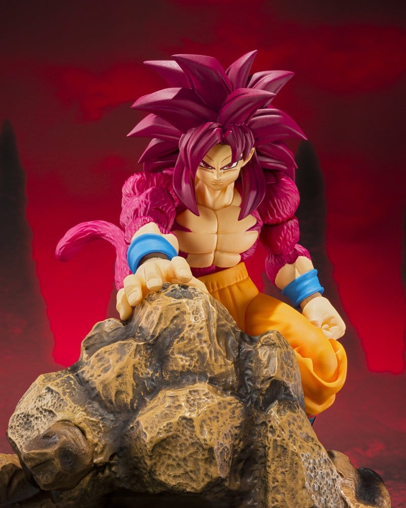 Figura Son Goku Super Saiyan 4 Dragon Ball Daima detalle rostro S.H.Figuarts