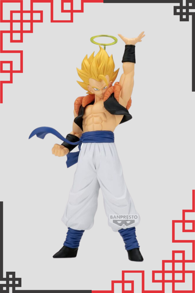 Figura frontal de Gogeta Super Saiyan Match Makers 17cm de Banpresto.
