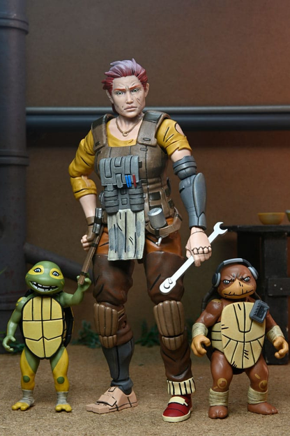 Figura Synja con Granny April, Baby Yi y Moja NECA The Last Ronin The Lost Years