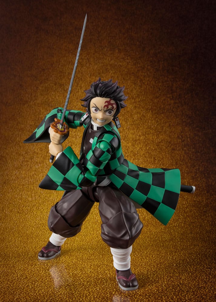 Figura articulada Tanjiro Kamado con fondo Infinity Castle – Demon Slayer