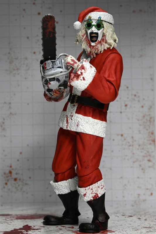 Figura Art the Clown Santa Suit Bloody Version Terrifier 3 Ultimate NECA 18 cm