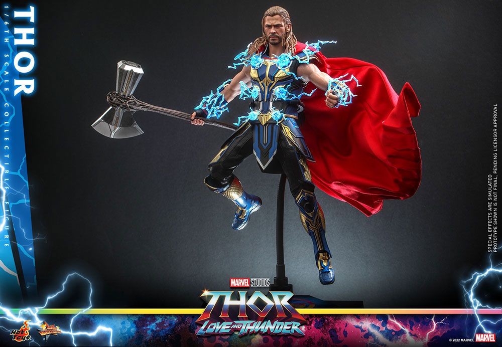 Figura Thor Hot Toys con efectos de iluminación Love and Thunder
