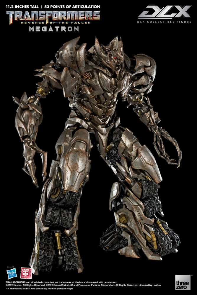 Figura articulada Megatron DLX de Threezero inspirada en Transformers La Venganza de los Caídos