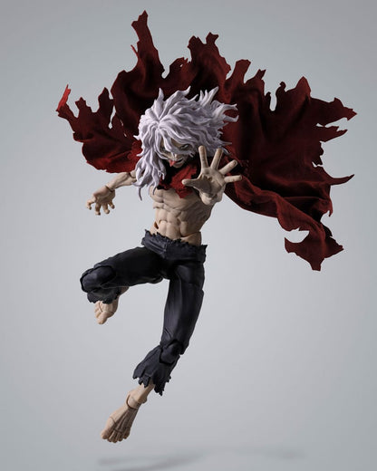 Figura articulada Tomura Shigaraki con pose dinámica en movimiento.