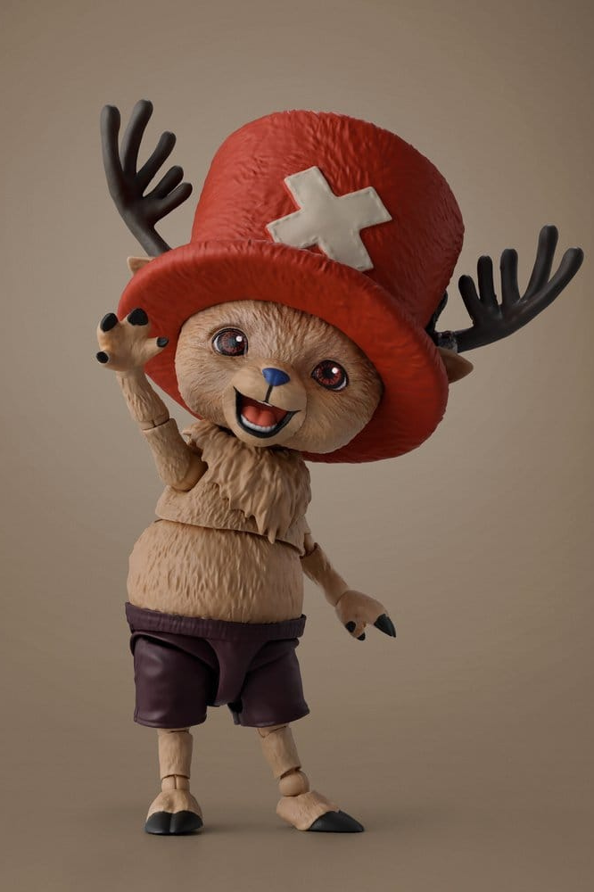 Figura Tony Tony Chopper S.H.Figuarts One Piece Netflix 8 cm vista frontal con gorro rojo