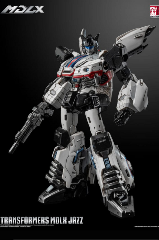 Figura MDLX Jazz de 15 cm de Threezero, versión articulada con diseño G1 – Transformers