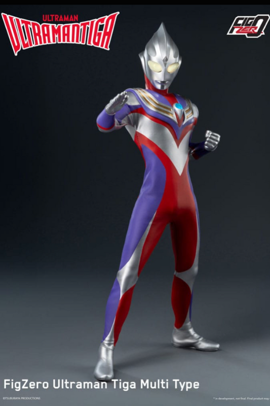 Figura articulada Ultraman Tiga Multi Type de 32 cm de la línea FigZero de Threezero.