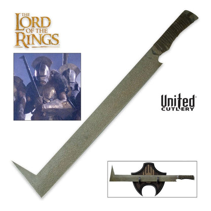 Detalle del Scimitar Uruk Hai réplica oficial United Cutlery 81 cm