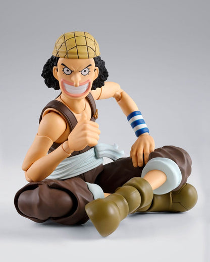 Figura de Usopp en pose dinámica con tirachinas – One Piece S.H.Figuarts.
