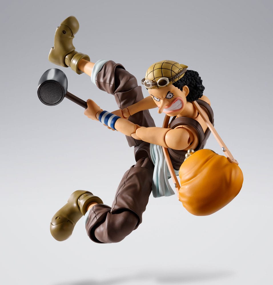 Detalle del rostro de Usopp en figura S.H.Figuarts One Piece.

