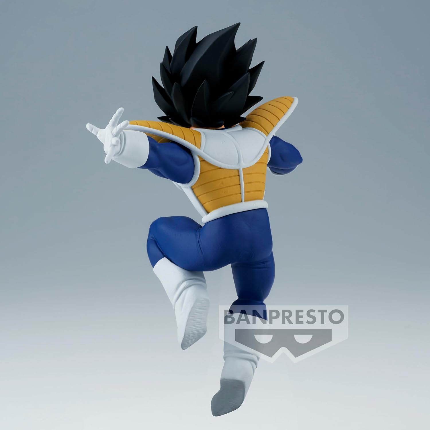 Vista trasera de figura Vegeta Match Makers 9 cm, colección Banpresto.