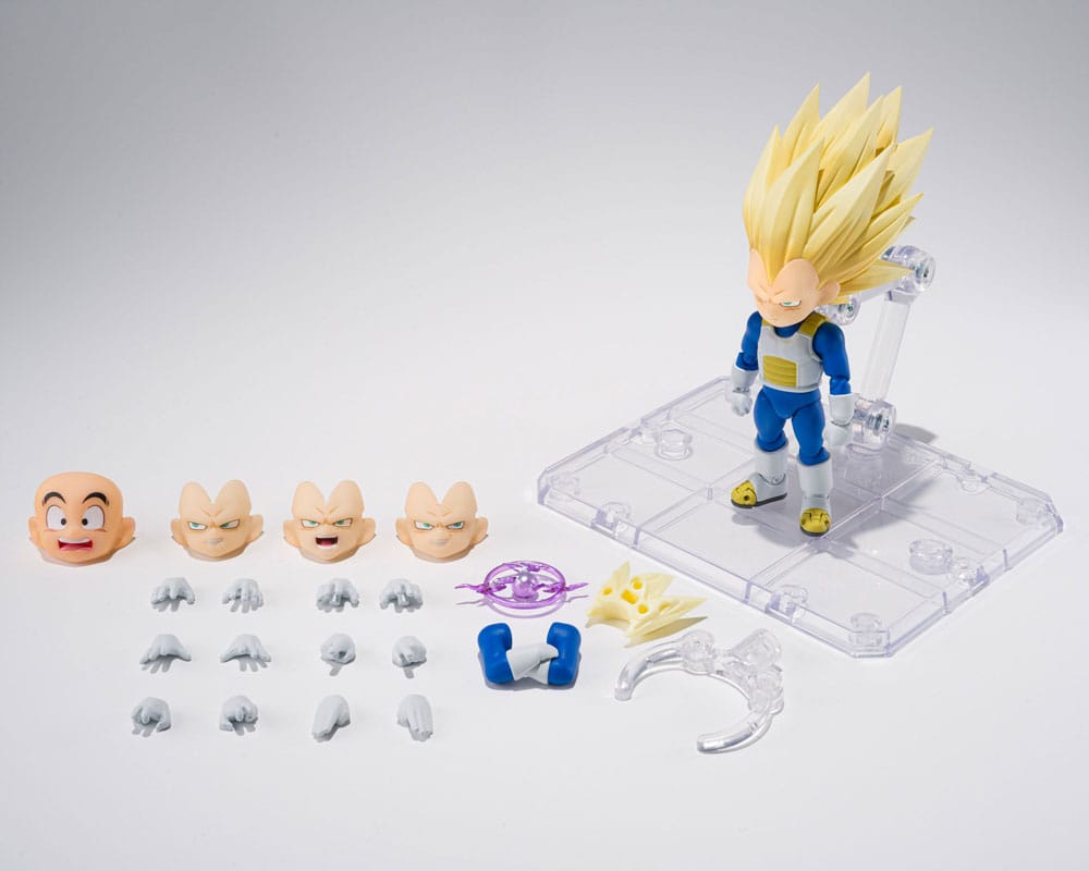 Vegeta mini con todos sus accesorios – manos, caras y criatura mágica