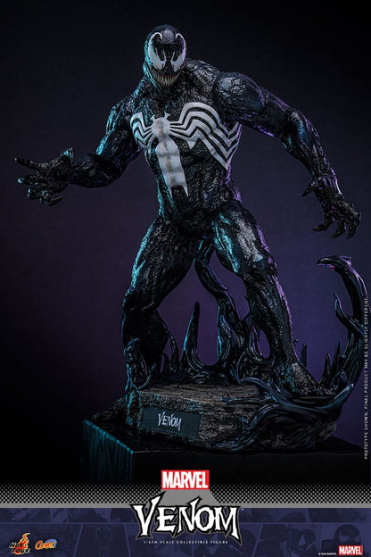 Venom Comic Hot Toys con tentáculos y expresión feroz – figura de colección 1/6