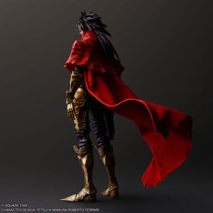 Figura Vincent Valentine Final Fantasy VII Rebirth Play Arts Kai Square Enix con accesorios.