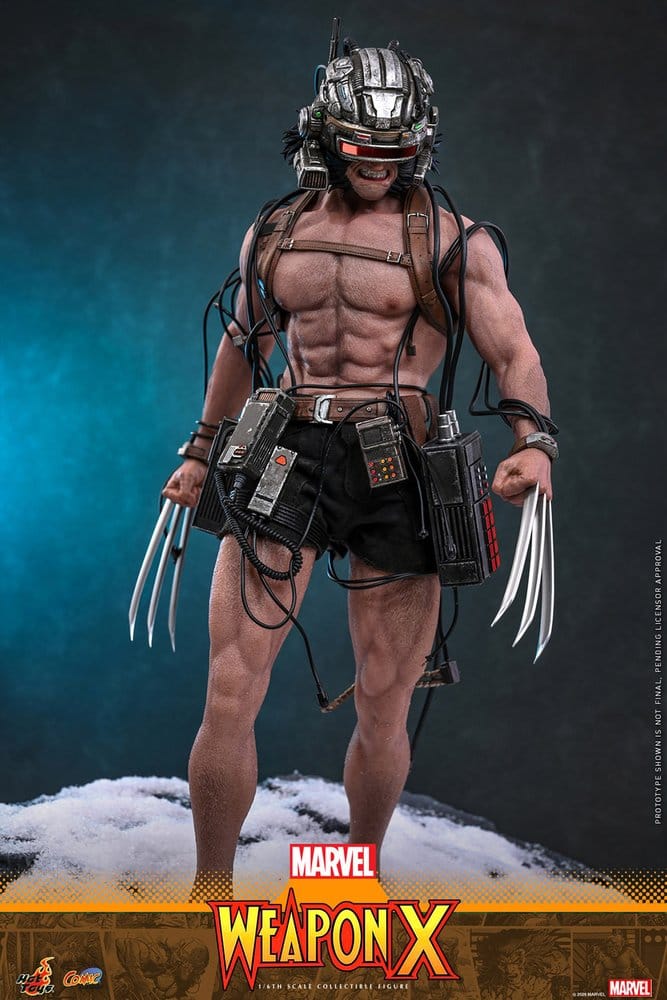 Figura Weapon X Hot Toys 1/6 inspirada en los cómics de Marvel con garras de adamantium