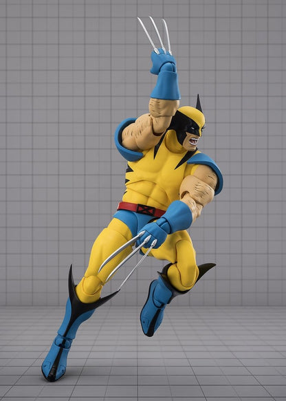 Figura Wolverine en pose de combate S.H.Figuarts Marvel con garras desplegadas