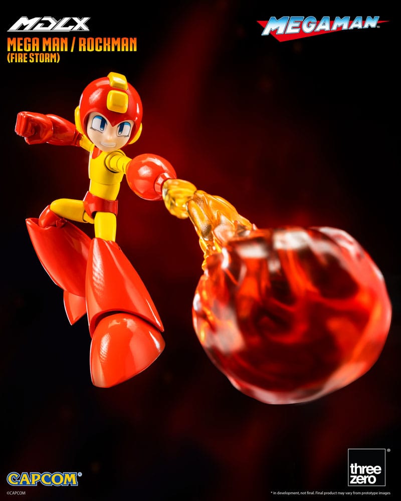 MEGA MAN ROCKMAN (FIRE STORM VER.) – FIGURA MDLX, 10 CM (THREEZERO – CAPCOM)