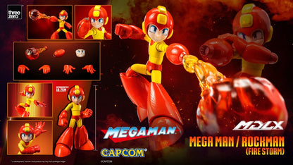 MEGA MAN ROCKMAN (FIRE STORM VER.) – FIGURA MDLX, 10 CM (THREEZERO – CAPCOM)