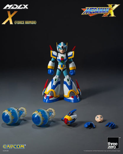 MEGA MAN X FORCE ARMOR MDLX FIGURA THREEZERO 12,3 CM