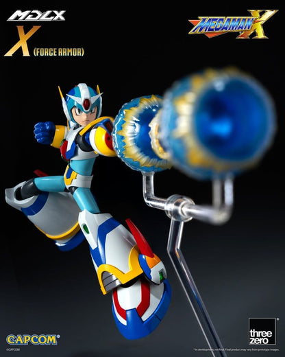MEGA MAN X FORCE ARMOR MDLX FIGURA THREEZERO 12,3 CM