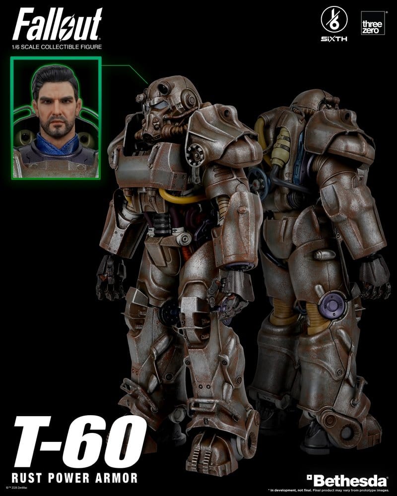 T-60 RUST POWER ARMOR FALLOUT FIGURA THREEZERO 1/6