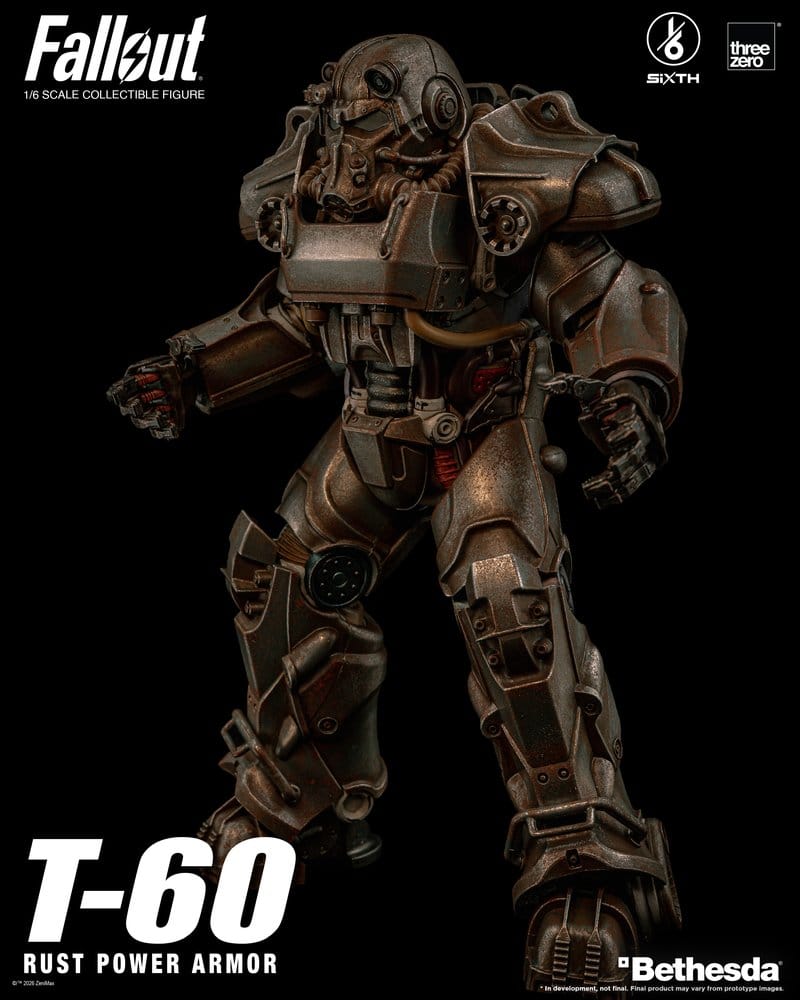 T-60 RUST POWER ARMOR FALLOUT FIGURA THREEZERO 1/6