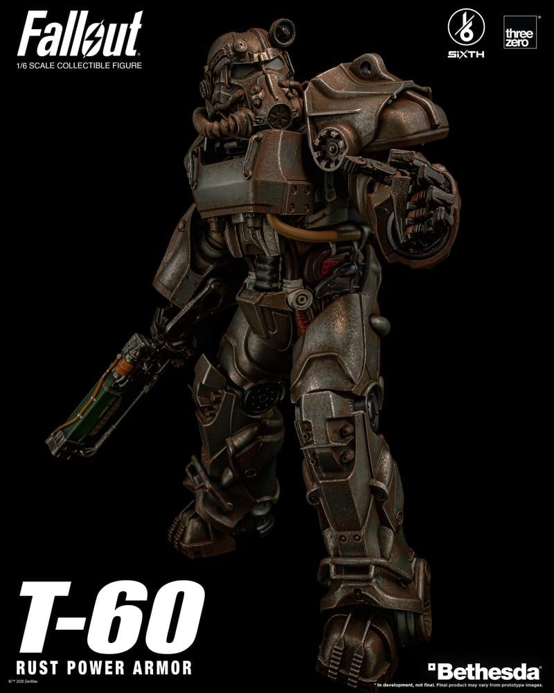 T-60 RUST POWER ARMOR FALLOUT FIGURA THREEZERO 1/6