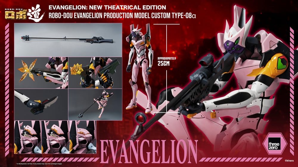 EVA PRODUCTION MODEL CUSTOM TYPE-08A FIGURA ROBO-DOU EVANGELION: NEW THEATRICAL EDITION 25 CM