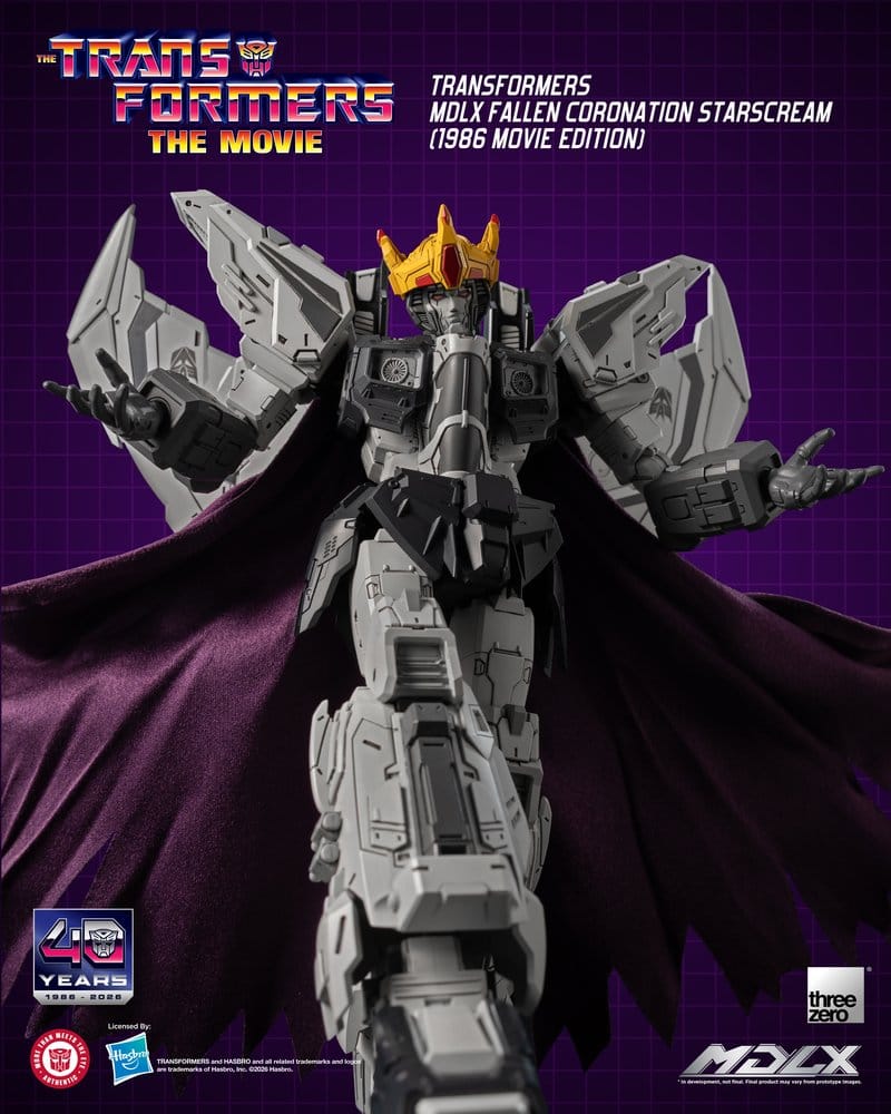 FALLEN CORONATION STARSCREAM TRANSFORMERS MDLX 1986 MOVIE EDITION 20 CM THREEZERO
