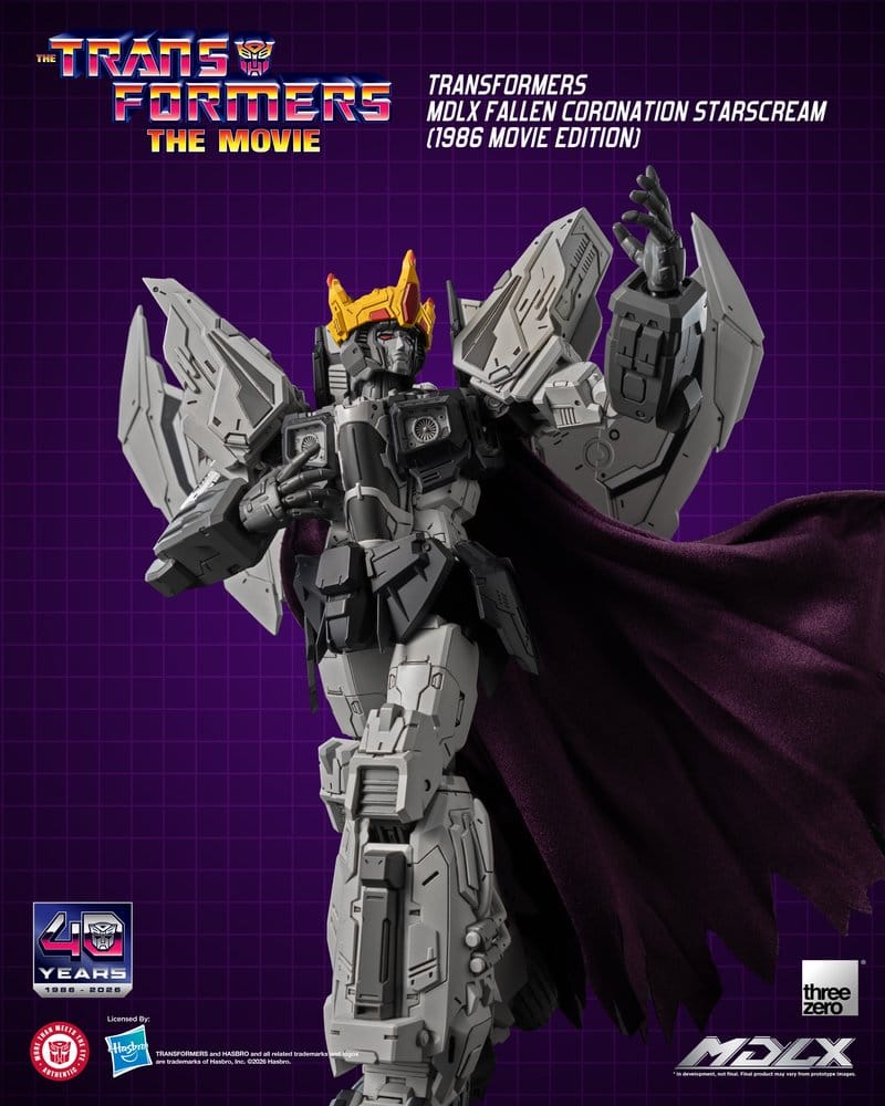 FALLEN CORONATION STARSCREAM TRANSFORMERS MDLX 1986 MOVIE EDITION 20 CM THREEZERO