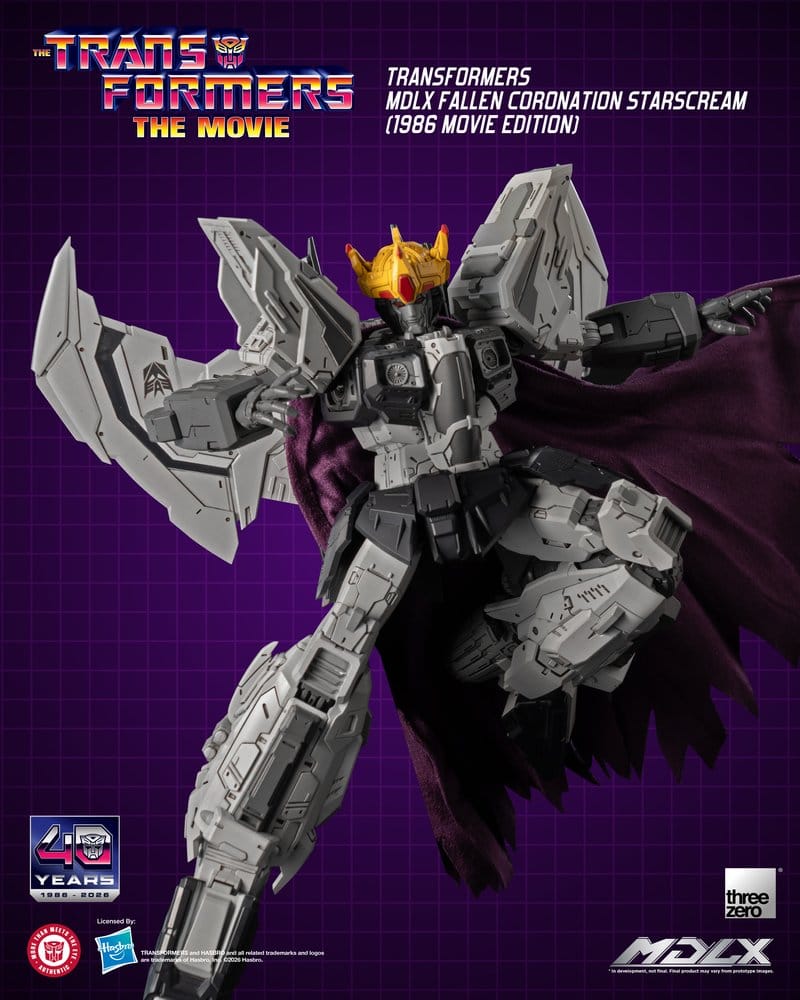 FALLEN CORONATION STARSCREAM TRANSFORMERS MDLX 1986 MOVIE EDITION 20 CM THREEZERO