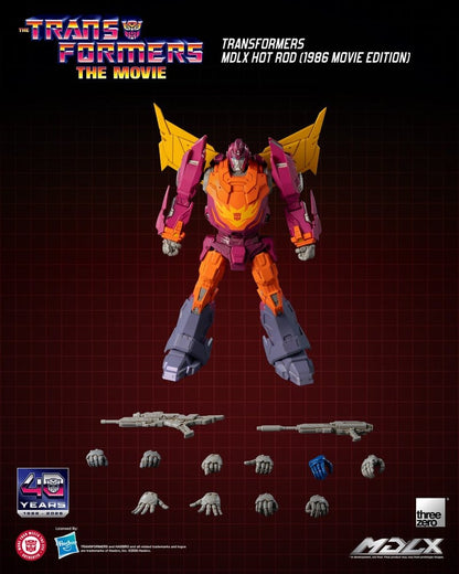 HOT ROD TRANSFORMERS MDLX 1986 MOVIE EDITION 18 CM THREEZERO