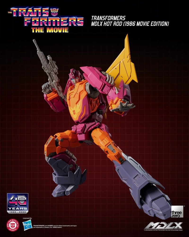HOT ROD TRANSFORMERS MDLX 1986 MOVIE EDITION 18 CM THREEZERO