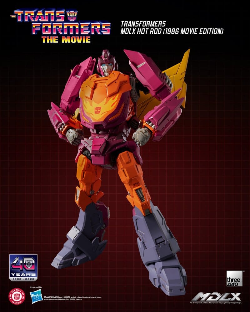HOT ROD TRANSFORMERS MDLX 1986 MOVIE EDITION 18 CM THREEZERO