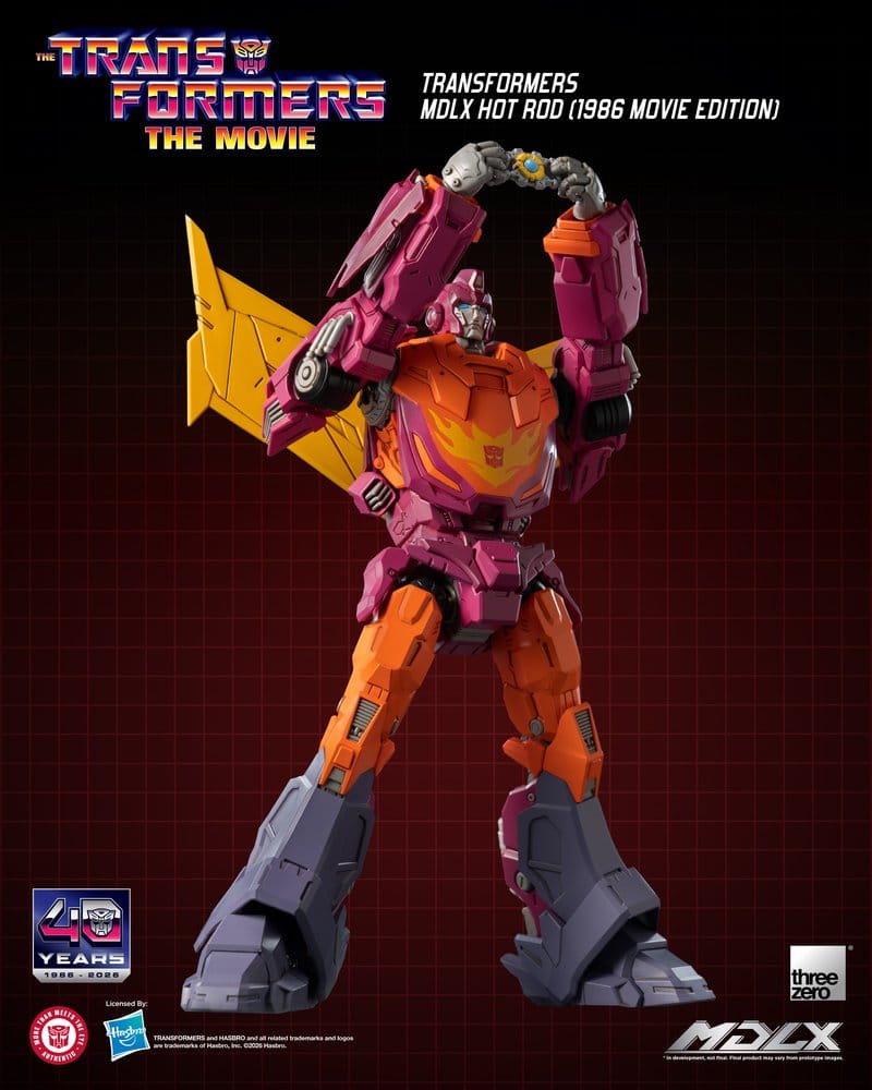 HOT ROD TRANSFORMERS MDLX 1986 MOVIE EDITION 18 CM THREEZERO
