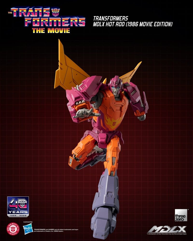 HOT ROD TRANSFORMERS MDLX 1986 MOVIE EDITION 18 CM THREEZERO
