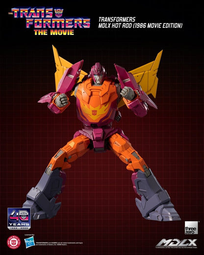 HOT ROD TRANSFORMERS MDLX 1986 MOVIE EDITION 18 CM THREEZERO