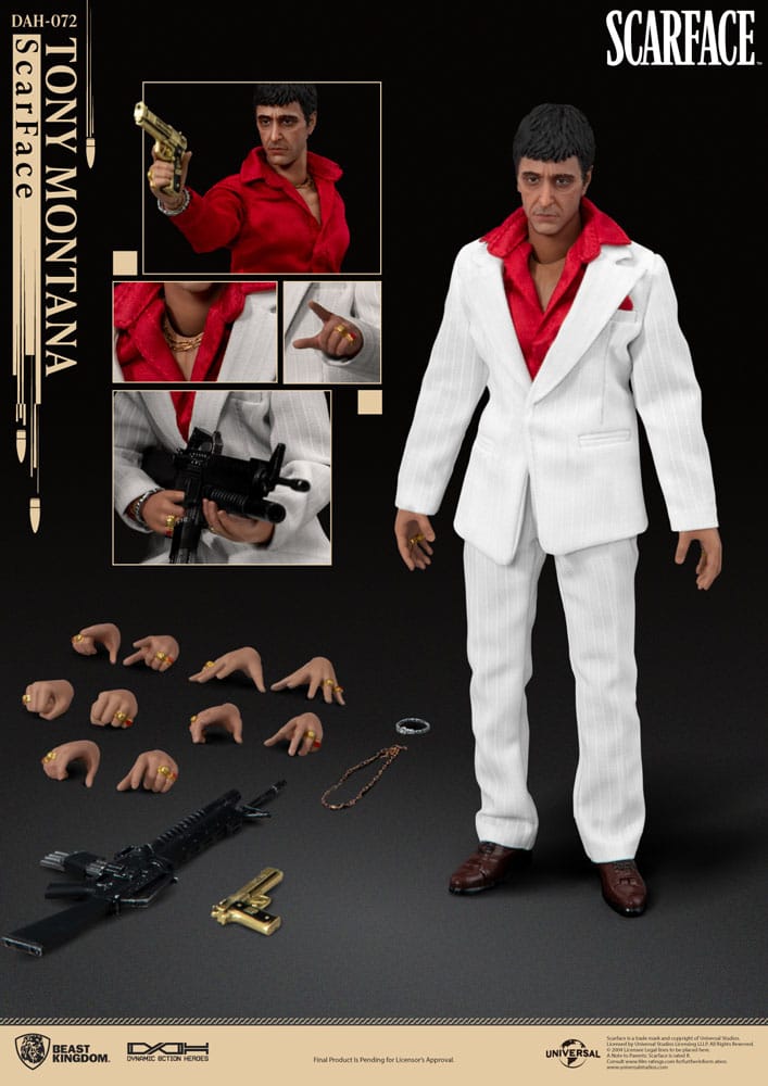 TONY MONTANA SCARFACE 1983 BEAST KINGDOM DYNAMIC 8CTION HEROES FIGURA 20 CM