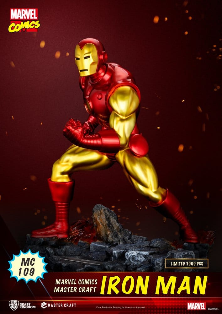 IRON MAN MASTER CRAFT MARVEL COMICS BEAST KINGDOM ESTATUA 29 CM